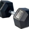 80# rubber hex dumbbell